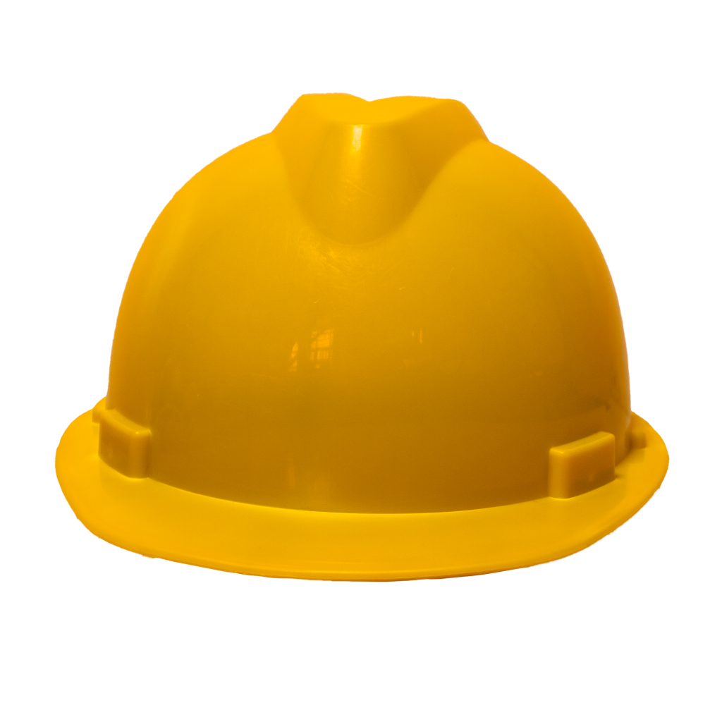 yellow labor helmet